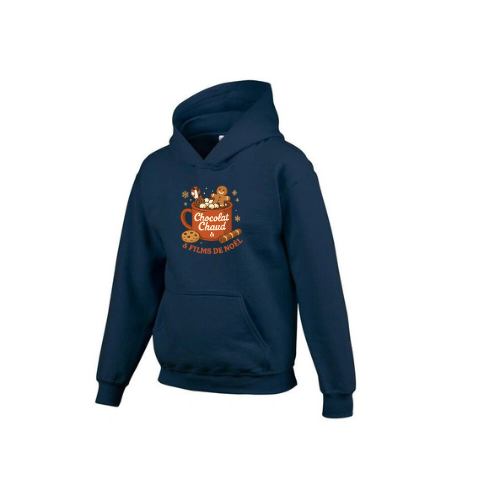 Sweat Capuche Enfant Bleu marine