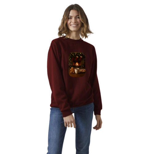 Sweatshirt Gris Col Rond Paris pour femmes ( Noël )