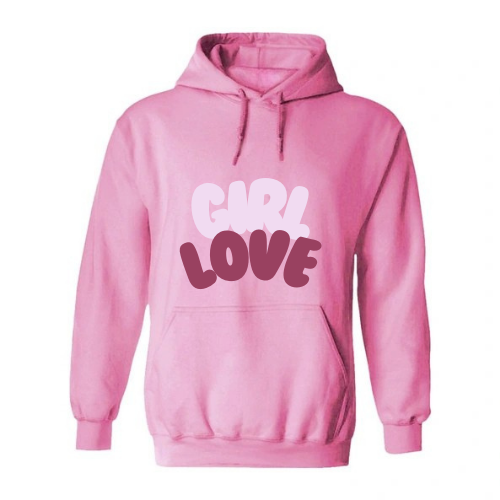 Sweat Rose À Capuche Femme ( Girl Love )