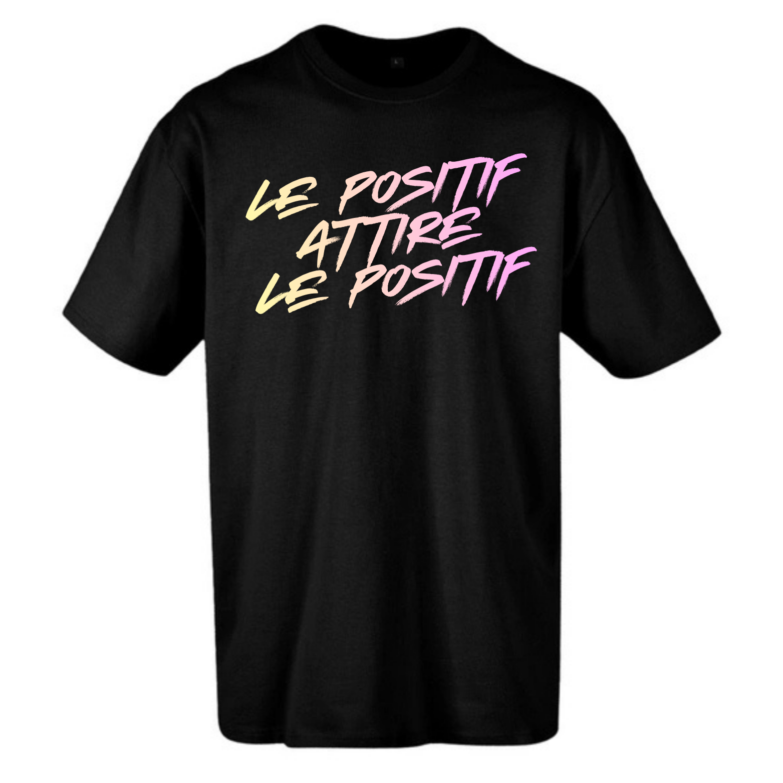 T-shirt Noir Oversize Confort Classique pour Homme ( Citations )