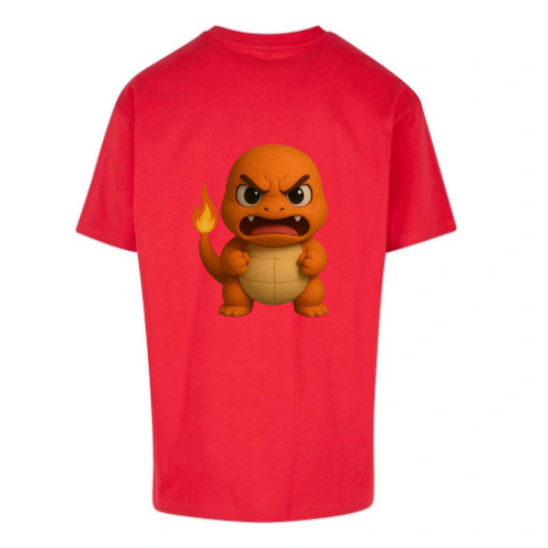 T-shirt oversize en coton confort classique pour homme ( Feu )