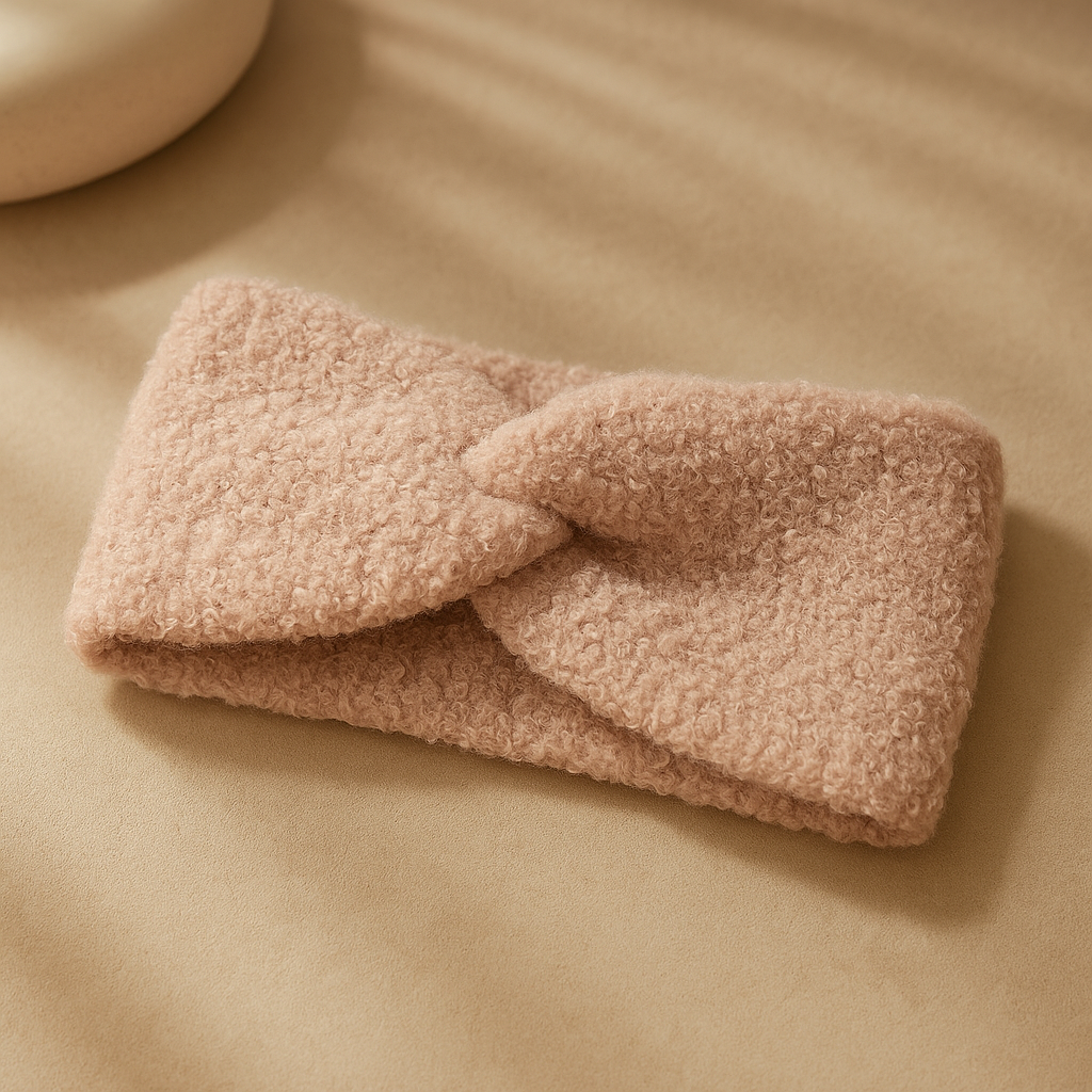 bandeau cheveux moumoute ( Taupe )