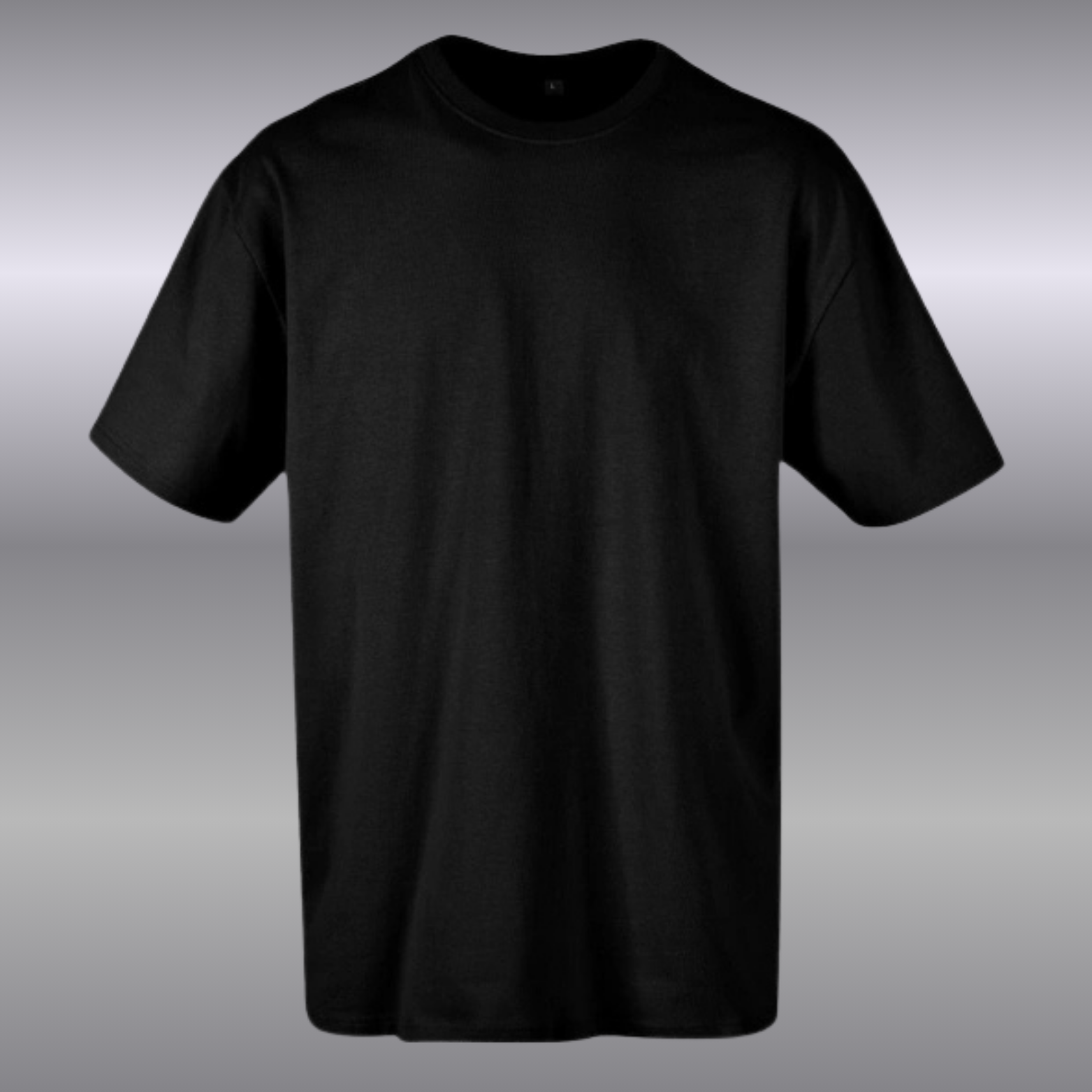 T-shirt Noir oversize en coton confort classique pour homme Vierge