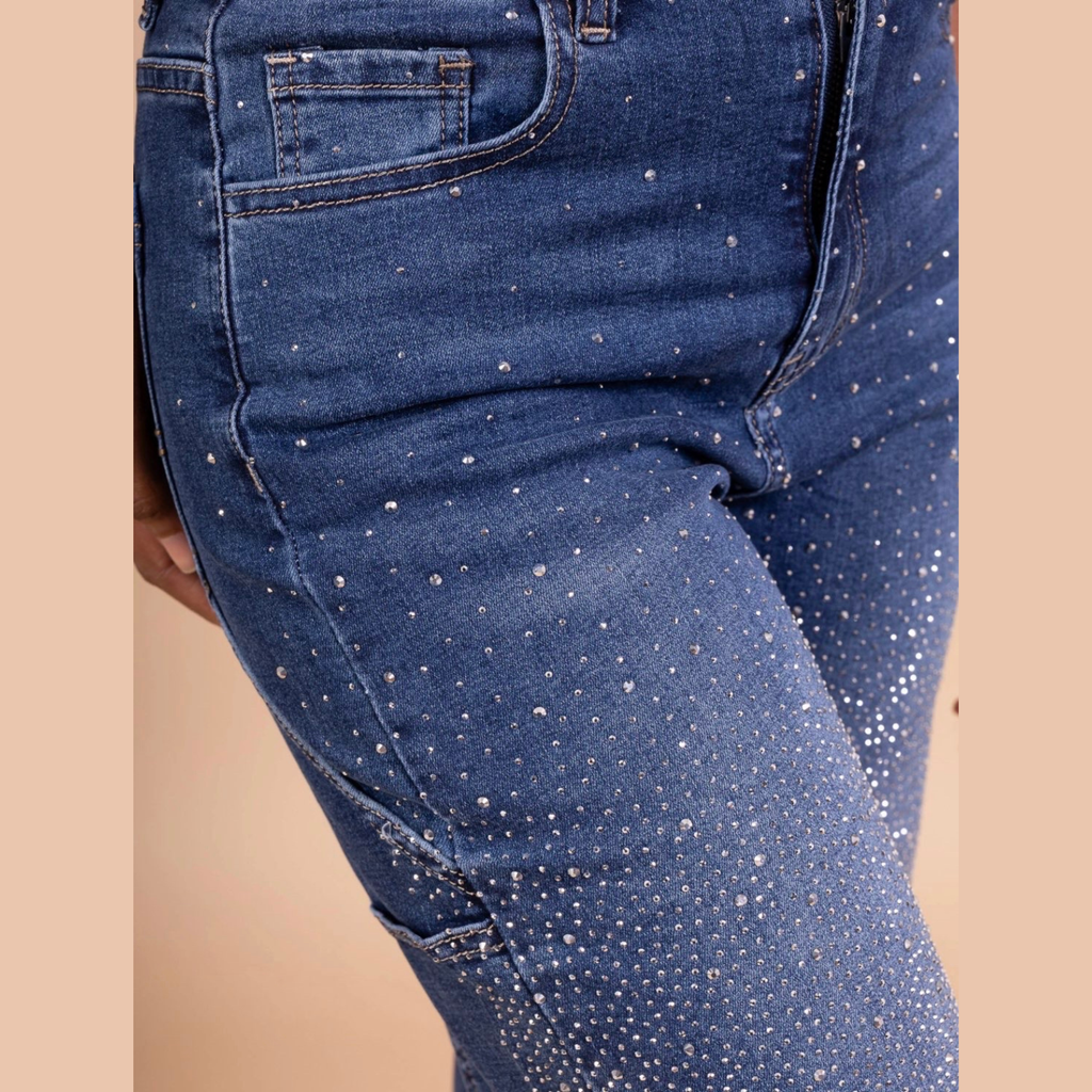 Jean carpenter stretch Orné de strass