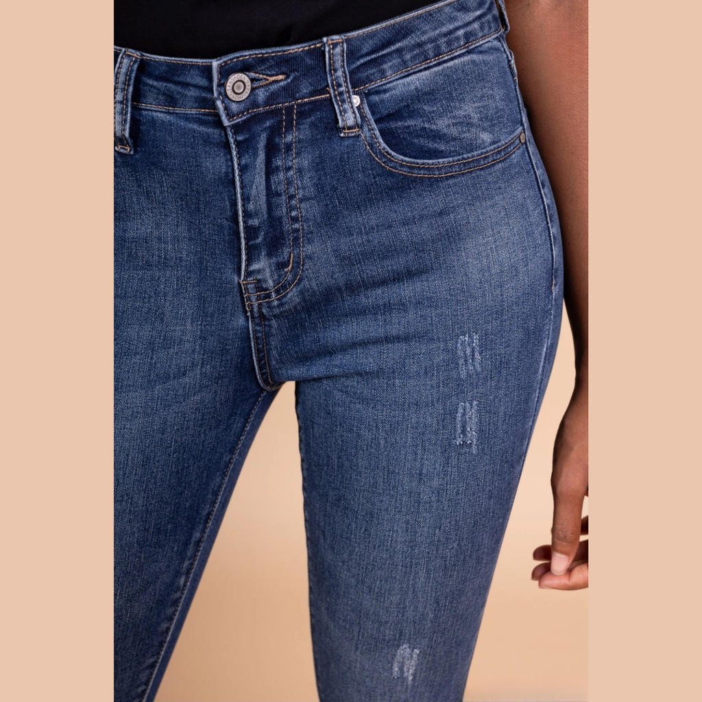 Jean skinny taille haute stretch