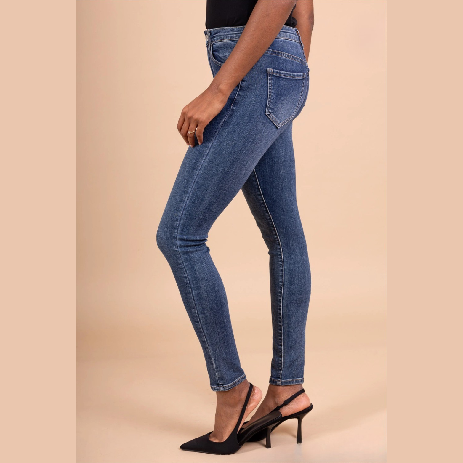 Jean skinny taille haute stretch