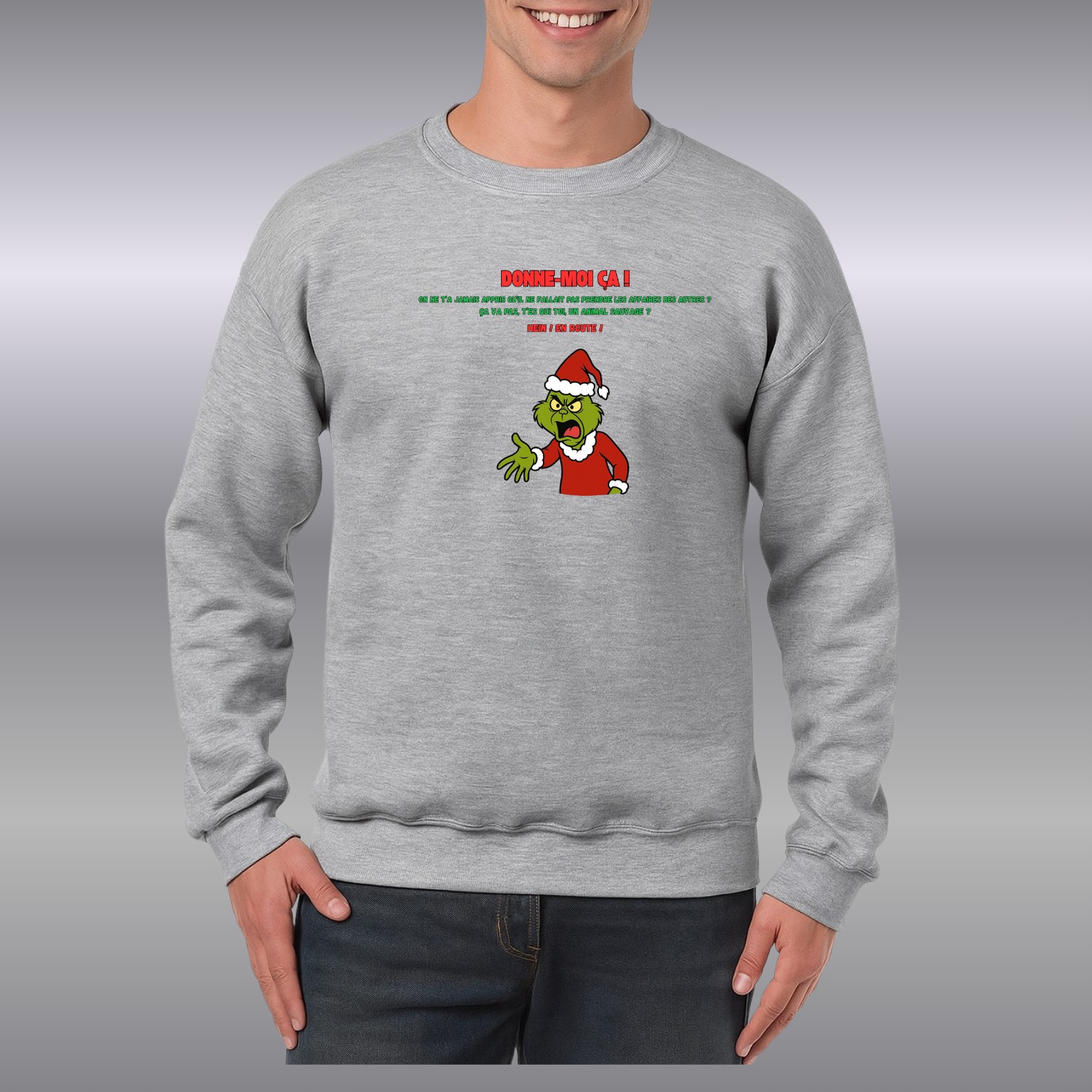 Sweat-Shirt mixte Grinch  ( Plusieurs Couleurs )