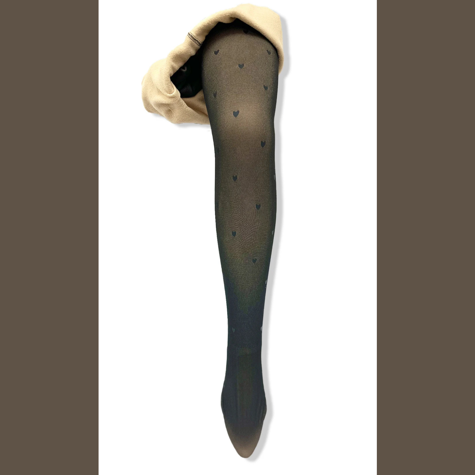 Collant Polaire Cœur Faux Transparent