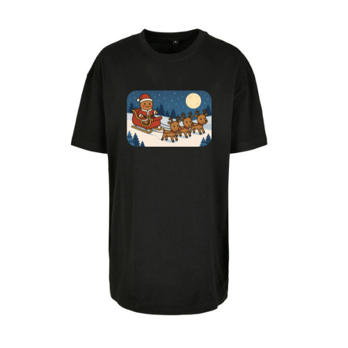 Tee-shirt oversize femme Noir ( Noël )