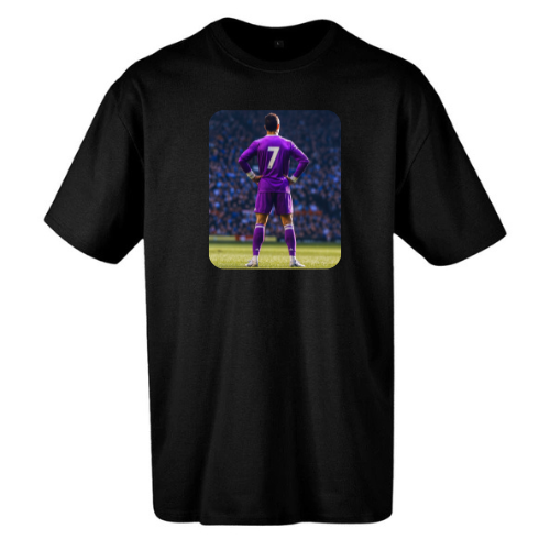 T-shirt Noir Oversize Confort Classique pour Homme ( 7 )