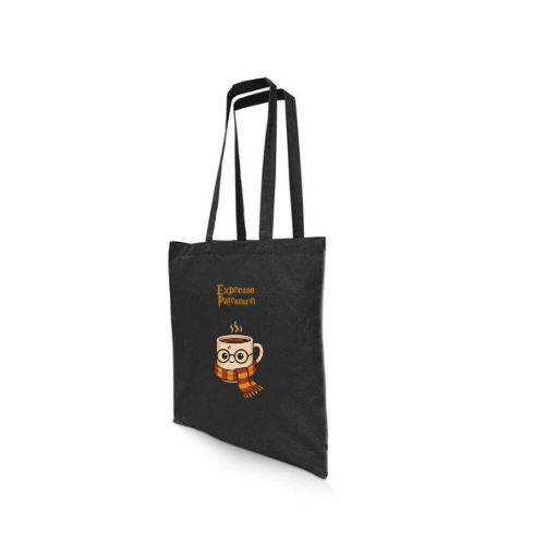 Tote Bag shopping en coton recyclé Noir