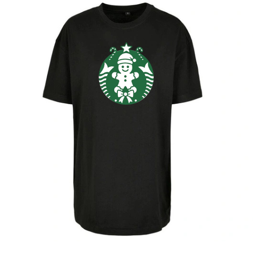 Tee-shirt oversize femme Noir ( Noël )