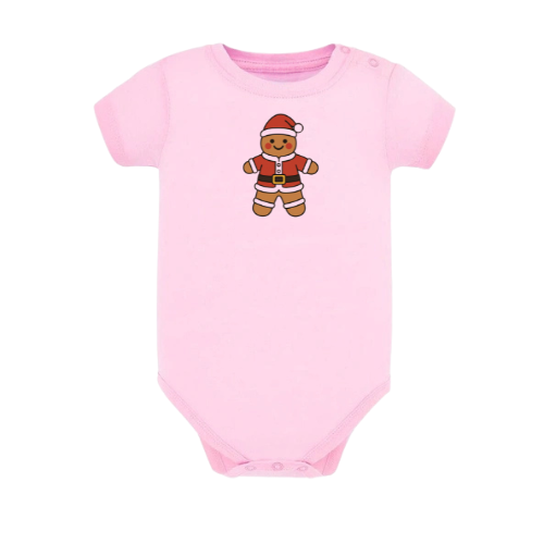 Body manches courtes Rose ( Noël )