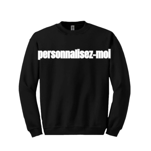 Sweat Col Rond Homme Noir