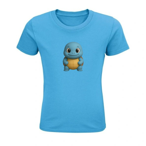 Tee Shirt Enfant Col Rond Ajusté ( Bleu )