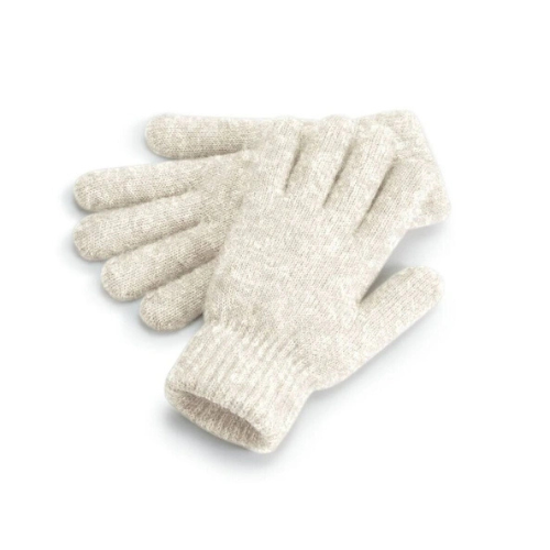 Gants en maille côtelée ( Amande )