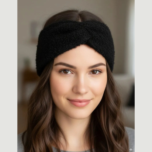 Bandeau cheveux moumoute ( Noir )