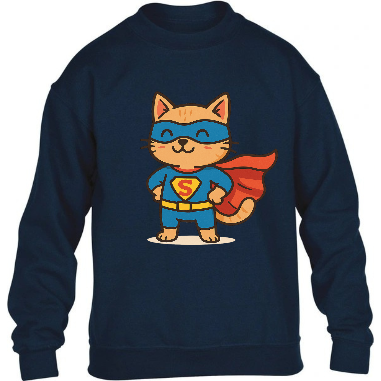 SWEAT ENFANT COL ROND ( Marine )