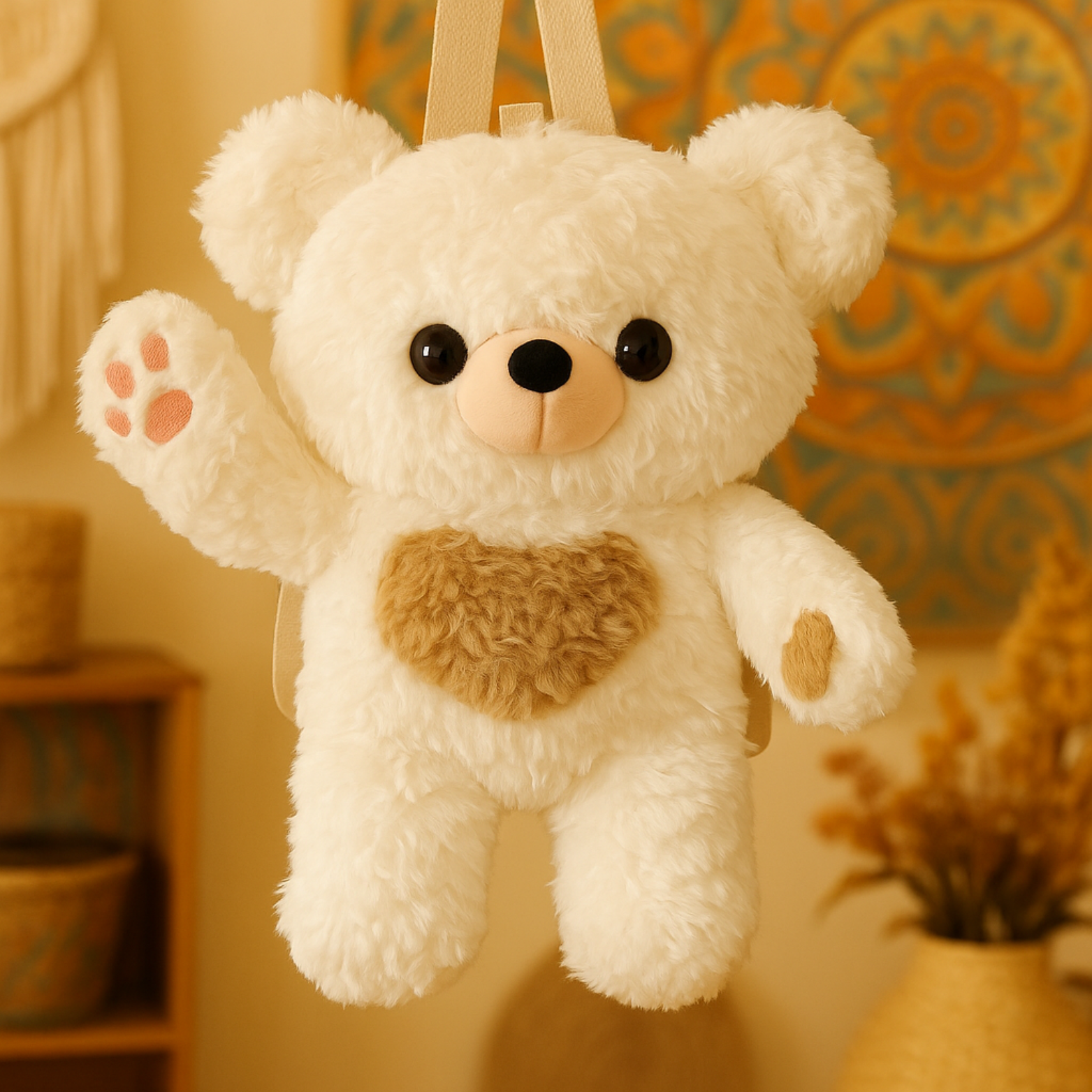 Sac à dos peluche nounours