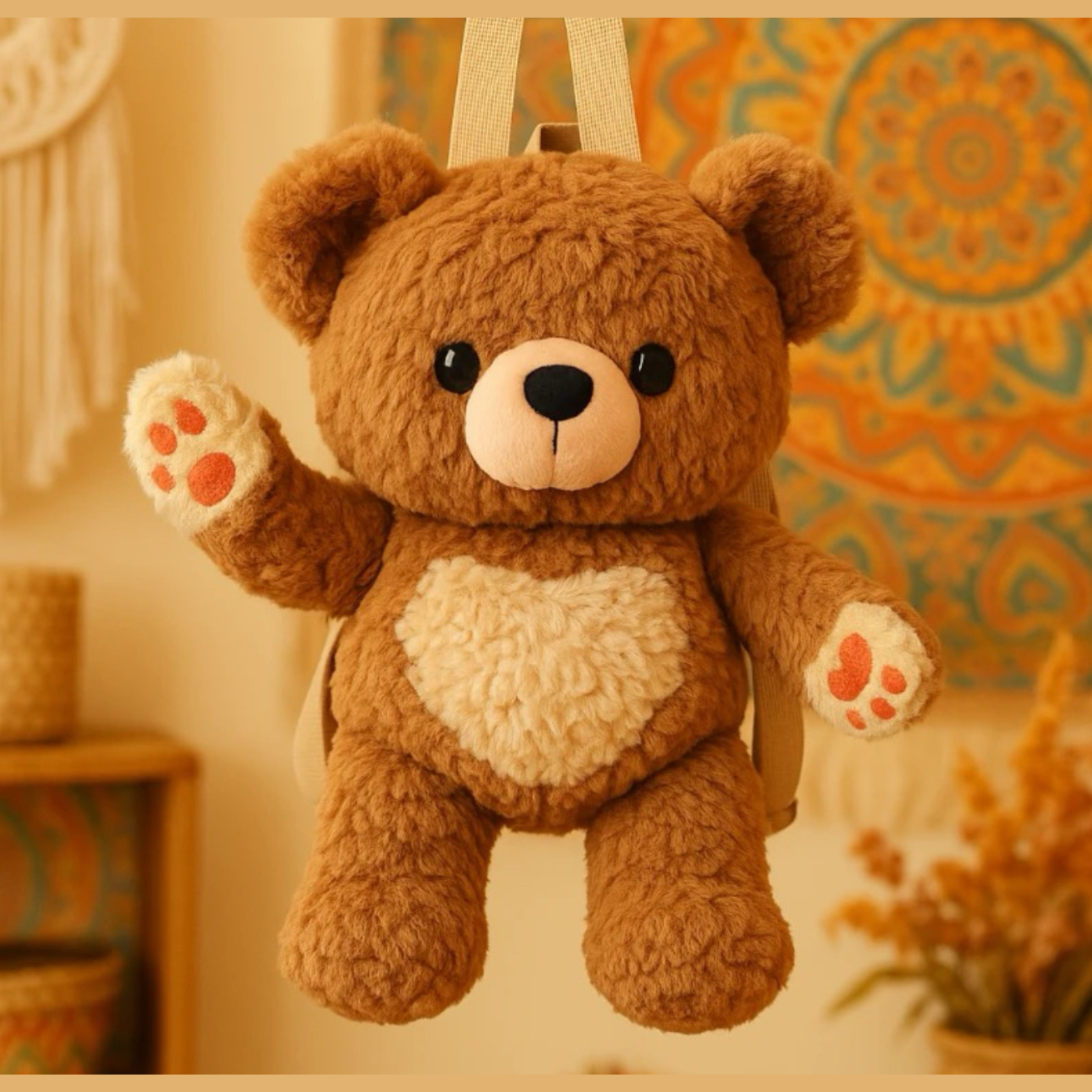 Sac à dos peluche nounours