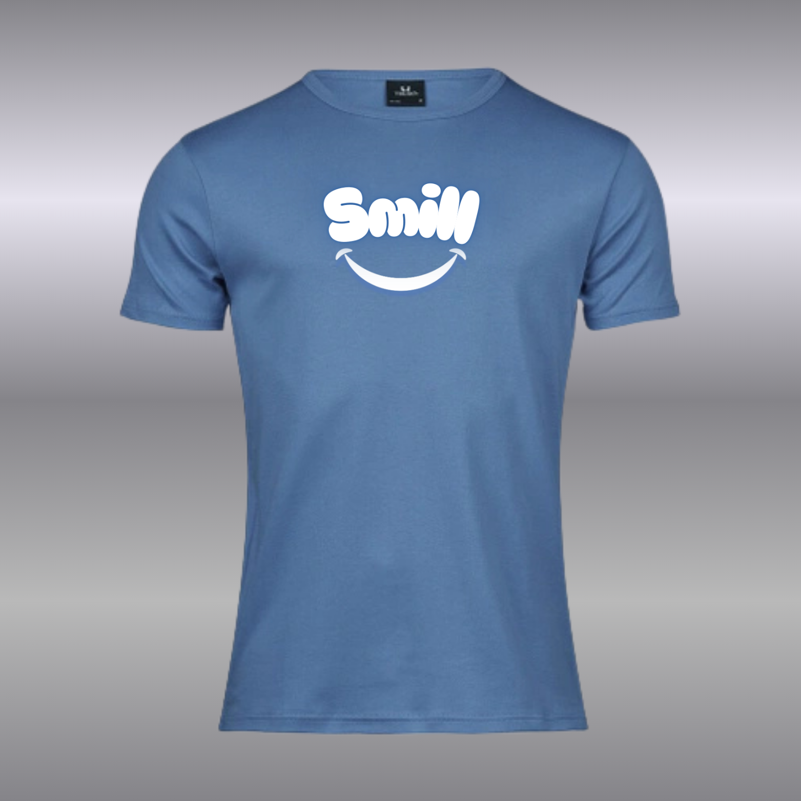 T-shirt Bleu océan slim fit homme Elegant Comfort ( Smill )