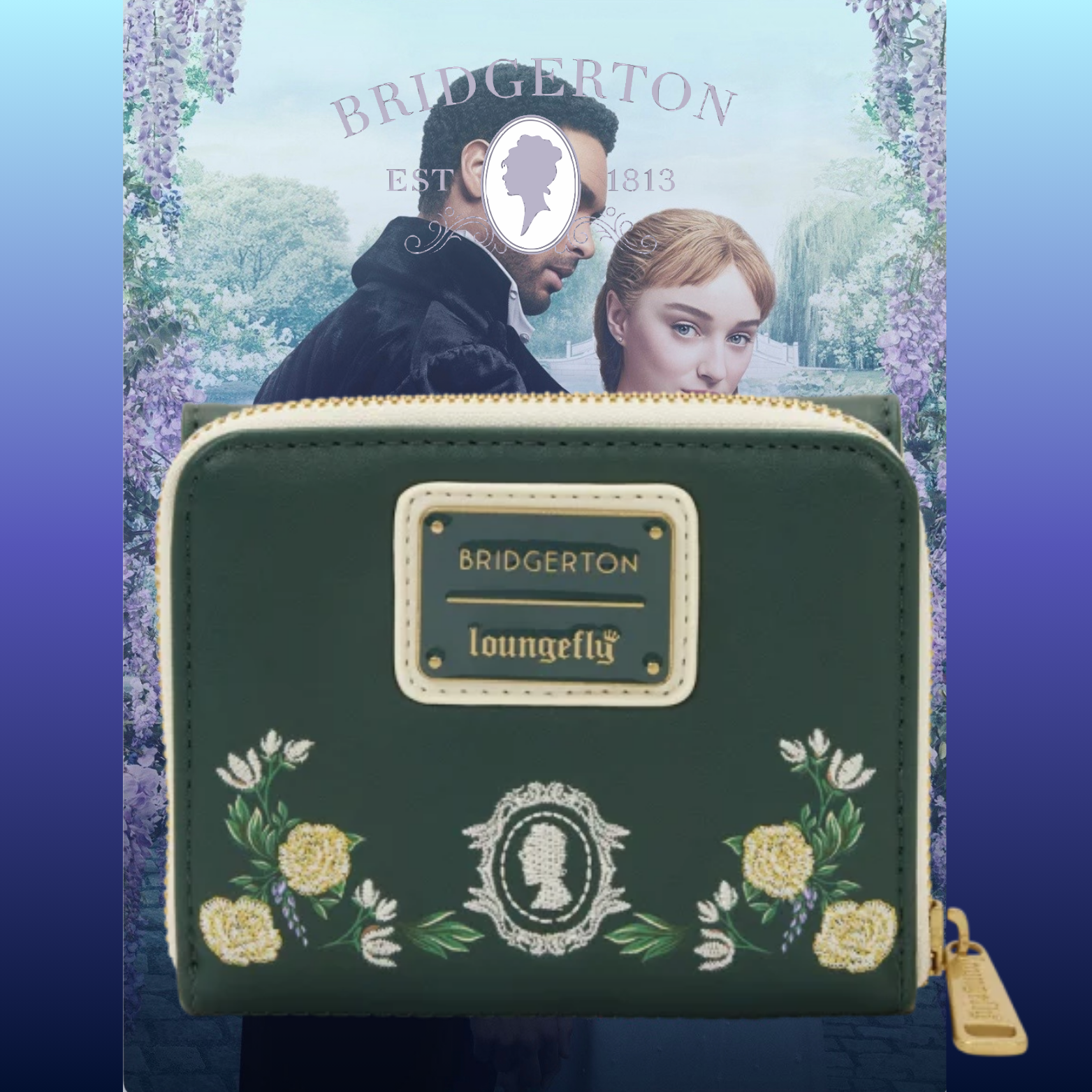 BRIDGERTON - Floral - Portefeuille LoungeFly