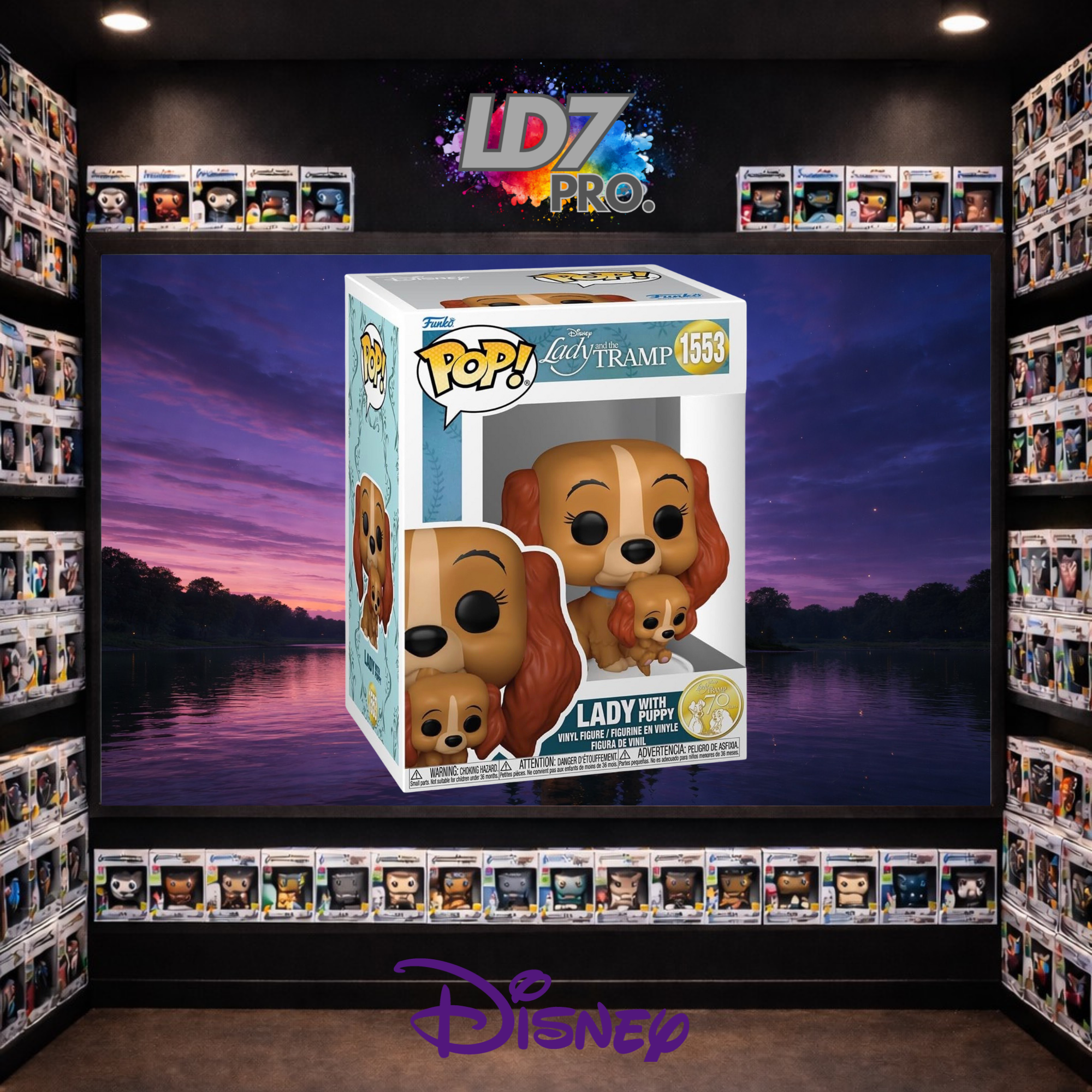 Figurine Funko POP 1553 Disney - Lady avec chiot