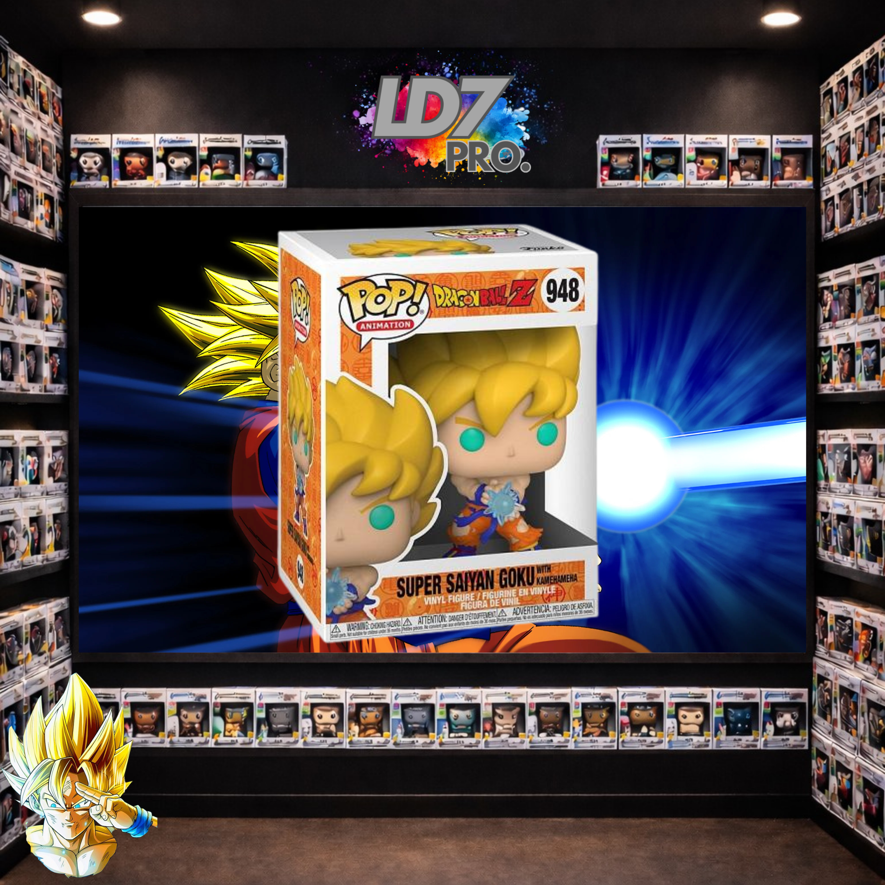 Figurine Funko POP 948 DRAGON BALL Z - SS Goku w/ Kamehameha Wave