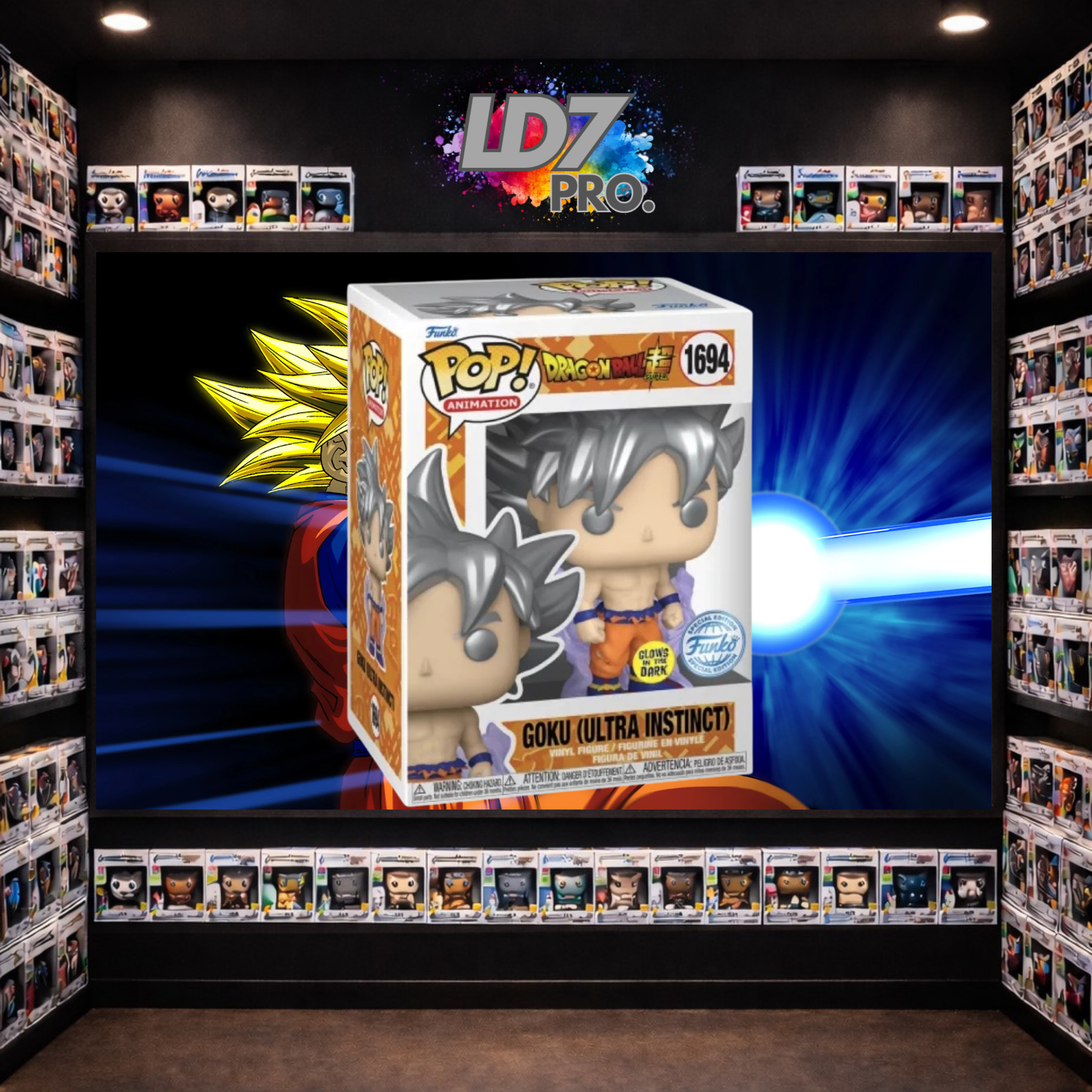 Figurine Funko POP 1694 Dragon Ball  - Goku Ultra Instinct (Glow in the Dark)