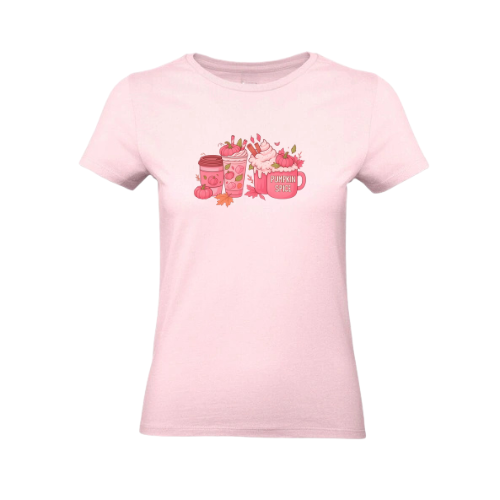 Tee Shirt Femmes Rose 100% Coton ( Automne )