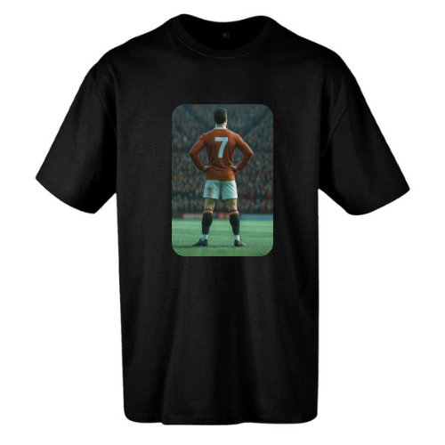 T-shirt Noir Oversize Confort Classique pour Homme ( 7 )
