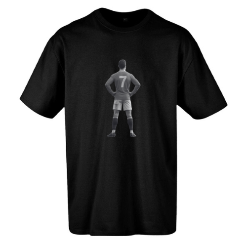 T-shirt Noir Oversize Confort Classique pour Homme ( 7 )