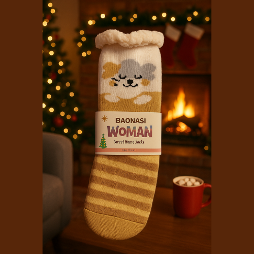 Chaussettes Hiver Douillettes & Mignonnes ( Jaune )