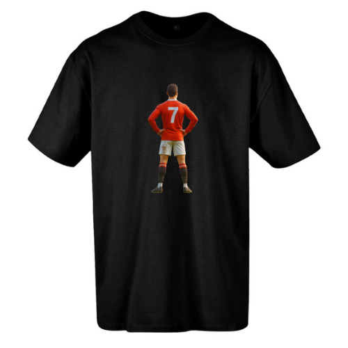 T-shirt Noir Oversize Confort Classique pour Homme ( 7 )