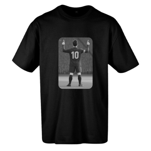 T-shirt Noir Oversize Confort Classique pour Homme ( 10 )