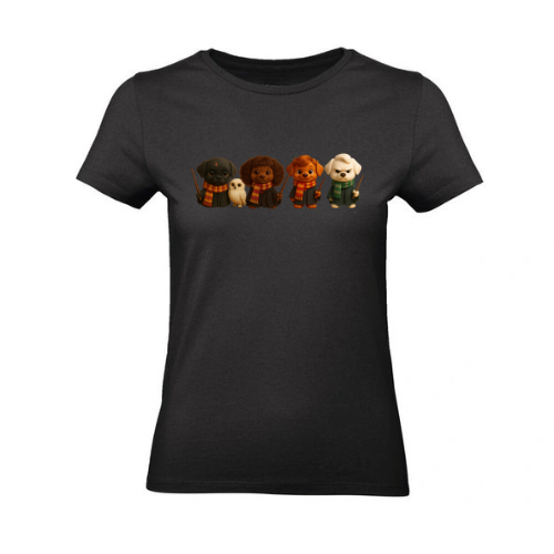 Tee Shirt Femmes Noir 100% Coton ( Automne )
