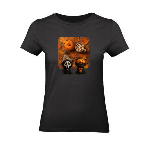 Tee Shirt Femmes Noir 100% Coton ( Automne )