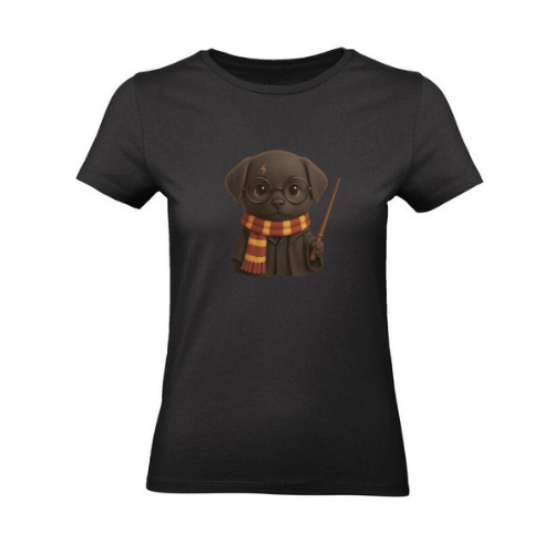 Tee Shirt Femmes Noir 100% Coton ( HP )