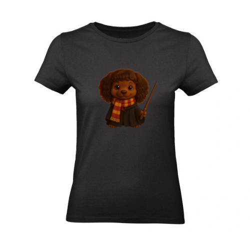 Tee Shirt Femmes Noir 100% Coton ( HP )