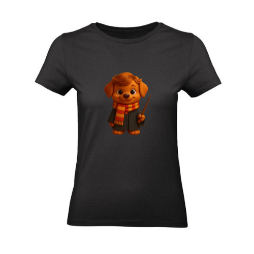 Tee Shirt Femmes Noir 100% Coton ( HP )