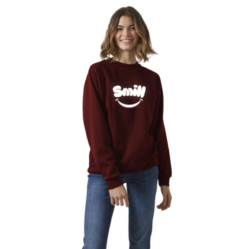 Sweatshirt Marron Col Rond Paris pour femmes