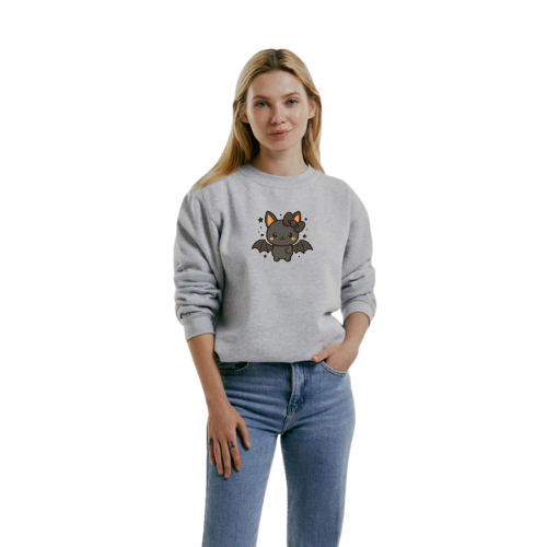 Sweatshirt Gris Col Rond Paris pour femmes