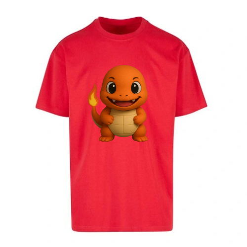 T-shirt oversize en coton confort classique pour homme ( Feu )