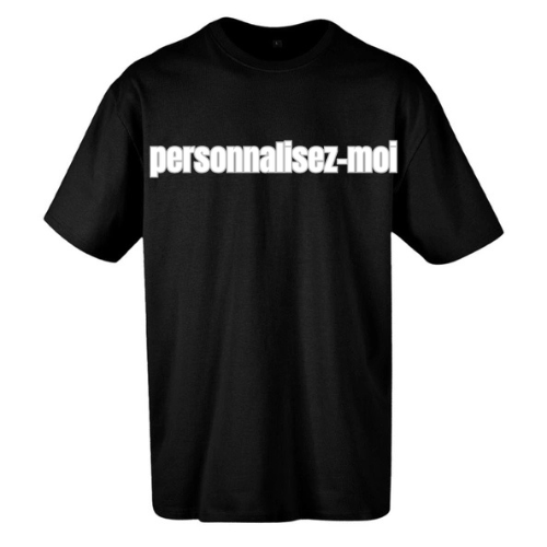 T-shirt Noir Oversize Confort Classique pour Homme