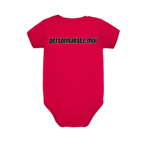 Body manches courtes enfant Rouge ( Personnalisation )
