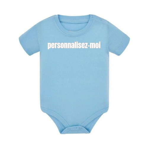 Body manches courtes Bleu ( Personnalisation )