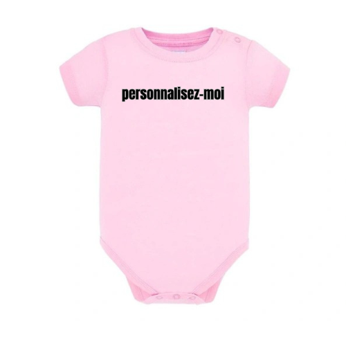 Body manches courtes Rose ( Personnalisation )